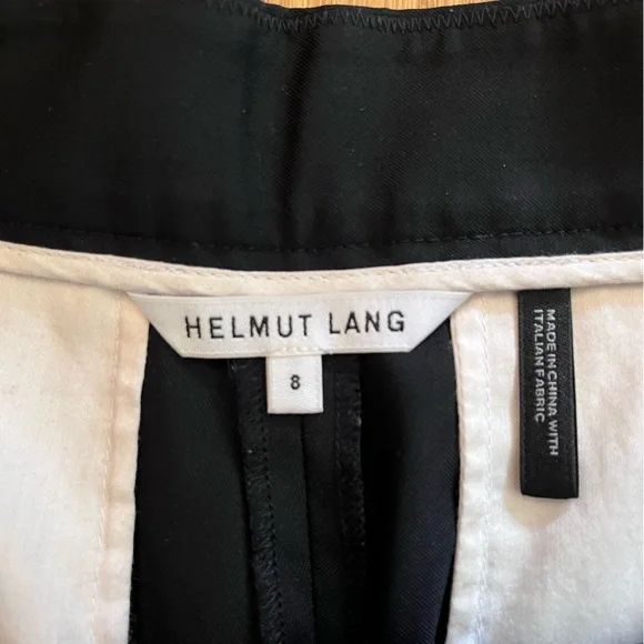 Helmut Lang Virgin Wool Black Trousers — Size 8 - Picture 8 of 9
